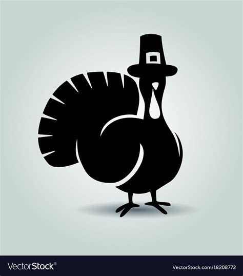 Download Silhouette of turkey thanksgiving day Royalty Free Vector