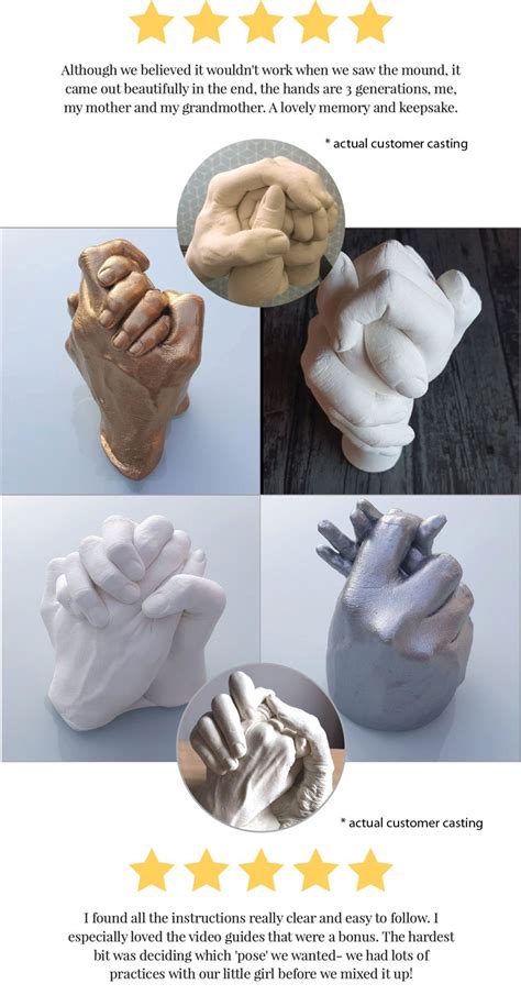 Holding Hands Couples 3d Casting Kit Ideal For 23 Hands Casting Kits It Cast Casting Kit