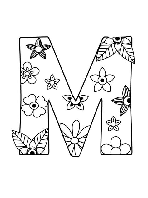 Coloring Pages Letter M