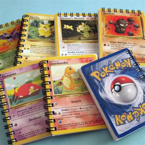 Mini Pokemon Notebook - Recycled Trading Cards | Pokemon birthday, Pokemon themed party, Pokemon ...