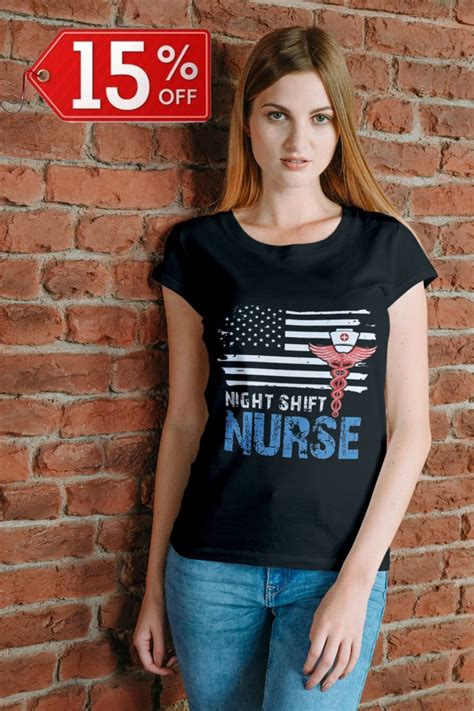 All the best nurse gift ideas in one place. Hot Apparel Shop | Night Shift Nurse USA Flag Nursing Cool ...