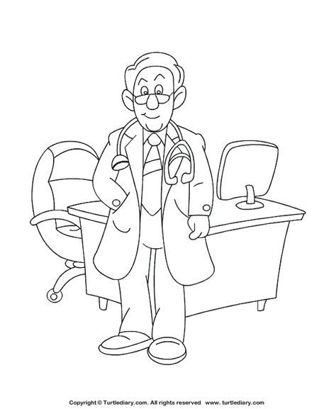 A coloring book from cdc's injury center. Doctor Coloring Sheet | Turtle Diary