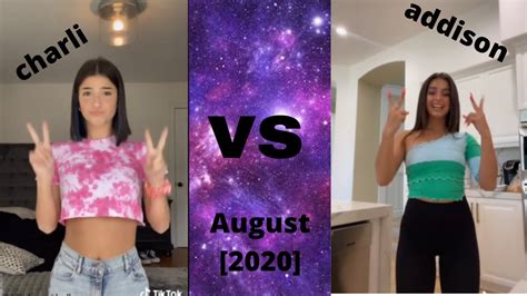 Charli D’amelio Vs Addison Rae Tiktok Dances Compilation August 2020 Youtube