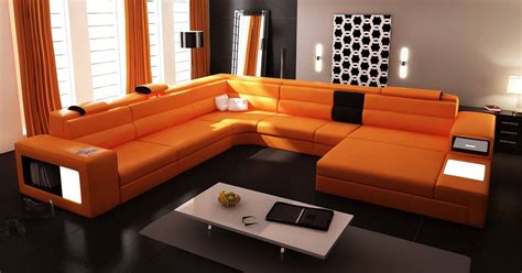 Here are a few things you will want to consider when selecting your perfect living room leather sofa and chair set. Extra Large Contemporary Sectional Sofa in Copper with End ...