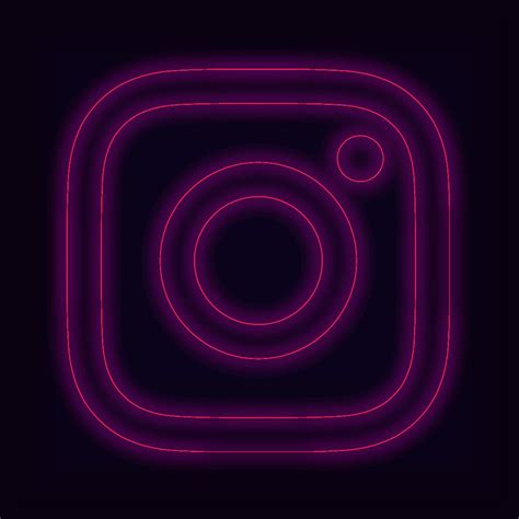 Neon Instagram Logo New Retro Wave