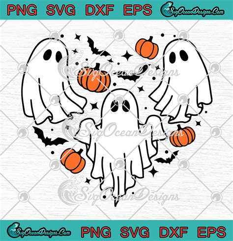 Boo Ghost Pumpkin Kids Halloween Svg Scary Boo Spooky Season Svg Png