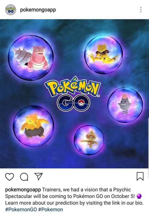 Updated Pokémon Go Psychic Spectaular Event Leaked Early