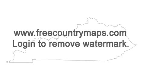 Outline And Blank Maps Of Kentucky Usa Vector And  Map For Youtube