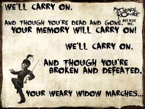 Apr 08, 2021 · because one day i leave you, a phantom to lead you in the summer, to join the black parade. My Chemical Romance // Welcome To The Black Parade - Lyric ...