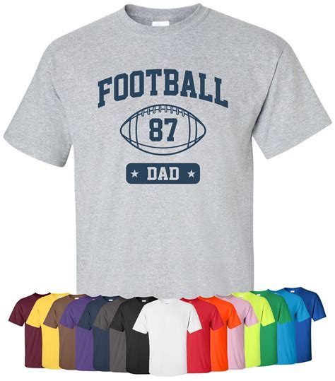 Personalized Football Dad T Shirt Size S 4xl Sports Team Father