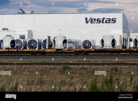 A Logo Sign Outside Of A Facility Occupied By Vestas Wind Systems In