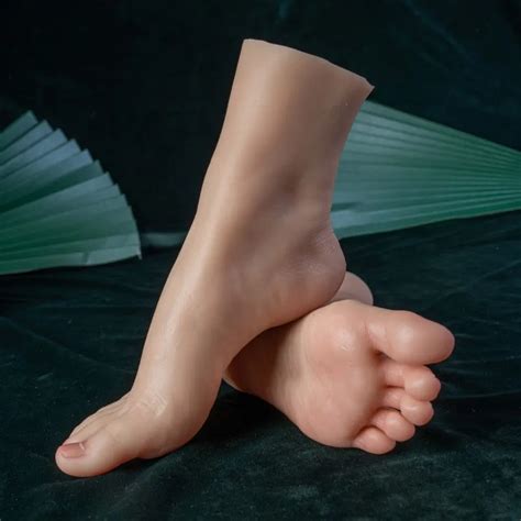 Realistic Foot Model High Quality Soft Silicone Female Mannequin Feet Fetish Footjob Nail Art