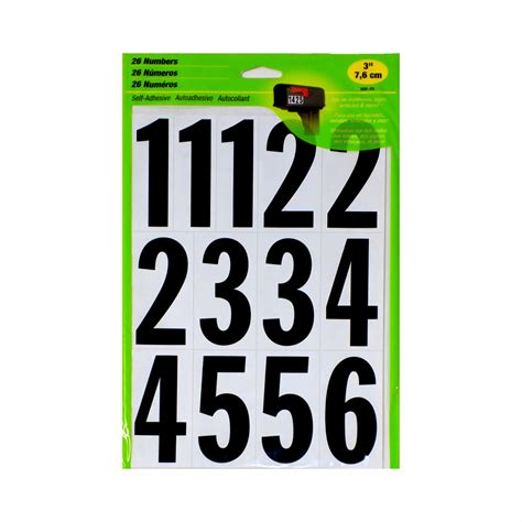 Self Adhesive Numbers 26 Number Stickers 3 In