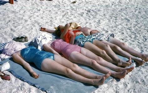 Florida Memory • View Showing People Tanning At Lido Beach On Lido Key Near Sarasota Florida