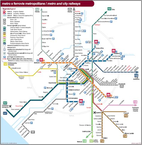 Plan Der Metro Und Bahnlinien In Rom Besuchen Sie Rom