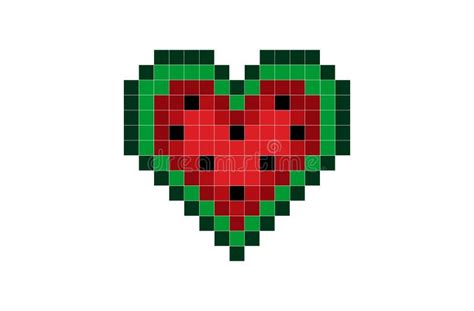 Coeur De Pixel De Couleur Darc En Ciel Illustration De Vecteur