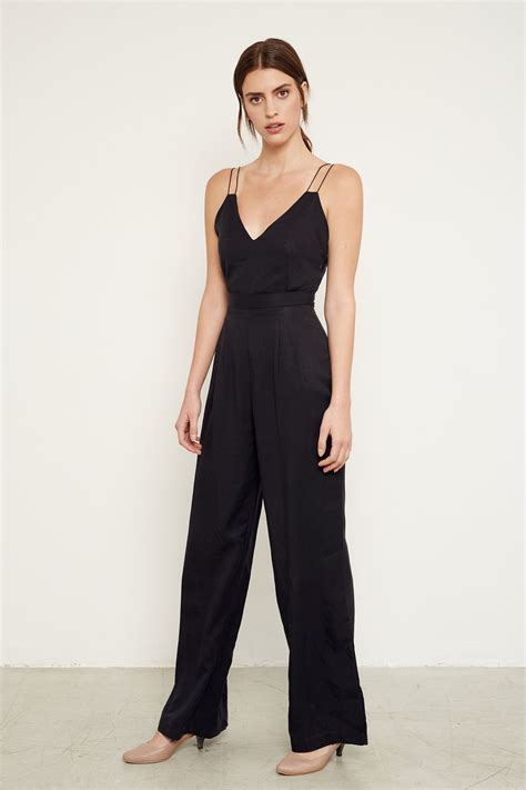 Sleeveless Black Jumpsuit Evening Overall Long Romper Woman Womens Black Pants Clothing