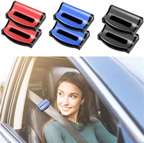 car seat belt clip 6 pack seatbelt adjuster for adults comfort universal auto shoulder neck