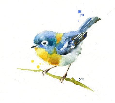Watercolor Birds Watercolor Bird Birds Painting Original Watercolor