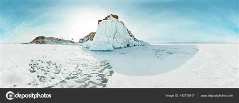 Cylindrical Panorama Cape Shaman On The Island Of Olkhon Lake B