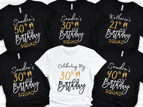 Birthday Squad Shirt 50th Birthday Shirt 21st Birthday Birthday Party Shirts 40th Birthday
