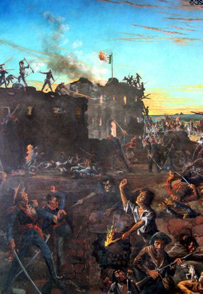 Detail Of Dawn At The Alamo Painting By Ha Mcardle At Texas State