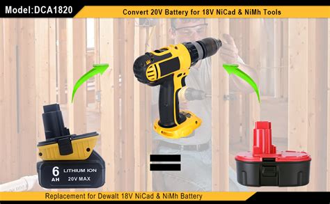 Elefly Dca1820 Adapter Replacement For Dewalt Battery