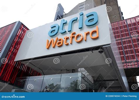 Exterior Sign For Atria Watford Also Known As The Harlequin Shopping