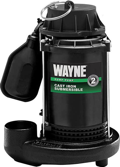 Wayne Wyn Hp Sub Cdt Cast Iron Submersible Sump Pump With Tether Float Switch