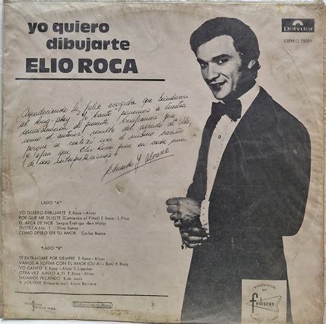 Elio Roca Yo Quiero Dibujarte Lp Circulo Musical