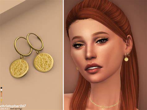 The Sims Resource Mint Earrings Christopher067