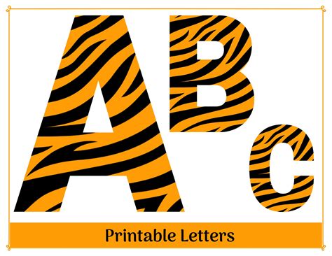 Animal Print Letters Clipart To Print