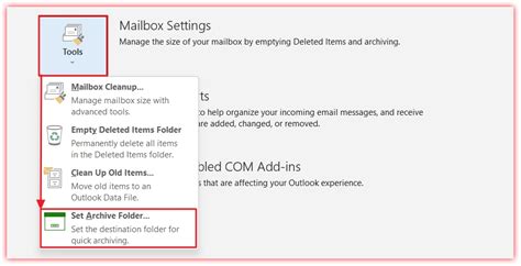 How To Create Archive Folder In Outlook Outlook School