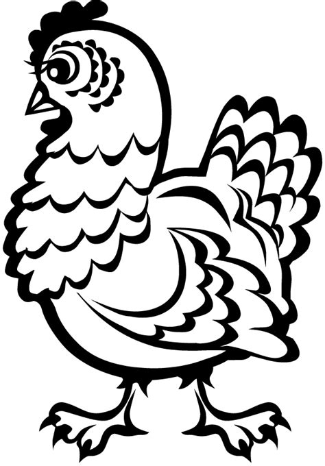 Hen Clipart Black And White Clipart Best