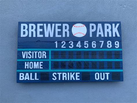 Baseball Scoreboard Baseball Scoreboard Wooden Pallet Signs Custom