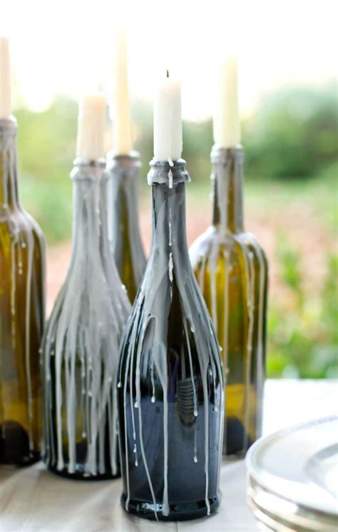 Dripping Candles In Wine Bottles Photography By Lauren Michal Event Des