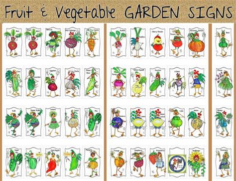 Vegetable Garden Markers Printable Vegetable Garden Markers Free