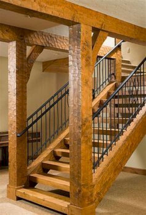 36 Stunning Wooden Stairs Design Ideas Rustic Stairs Rustic