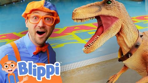 Blippi Becomes Friends With Dinosaurs Dinosaur Play Park