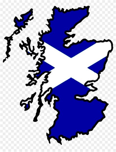 Scotland Flag Map Big Scotland Map Vector Free Transparent Png