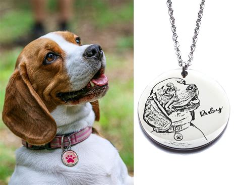 Dog Necklace Personalized Custom Engraved Necklace Pet Etsy