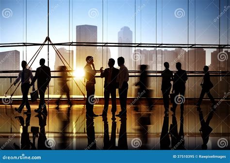 Group Of Business People In Office Building Stock Image Image Of
