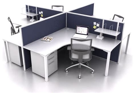Smart50 4 Person Corner And Workstation Modern Desks And Hutches Sydney By Jp Office