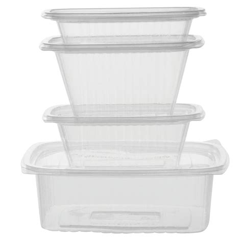 Dandw Fine Pack H62wn 32 Oz Ingeo Clear Plastic Container With Snap Lid