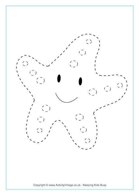Starfish Tracing Page | Alphabet activities kindergarten, Preschool