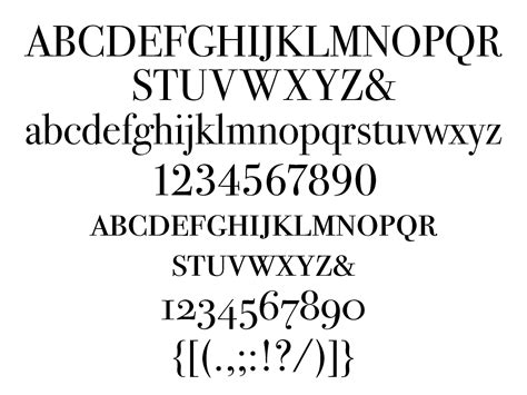 Tipografía Bodoni digitalizada Tipografía Letras Diseño grafico