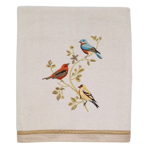 Avanti Gilded Birds Bath Towel Embroidered Bath Towels