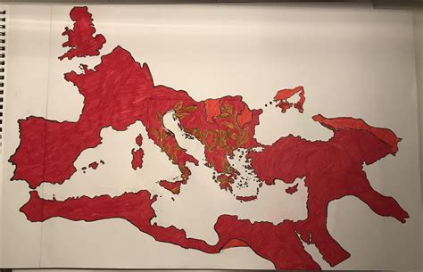 The Roman Empire And Other Held Territories In AD Roman Empire Infographic Map Maple