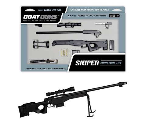 Buy Goatguns Miniature Sniper Model Black 13 Scale Die Cast Metal