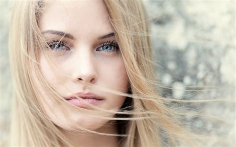 Wallpaper Face Model Blonde Long Hair Nose Skin Head Supermodel Girl Beauty Eye